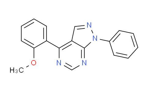 CAS No. 87412-75-7, 4-(2-Methoxyphenyl)-1-phenyl-1H-pyrazolo[3,4-d]pyrimidine