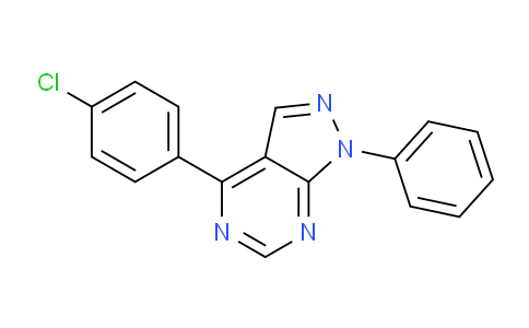 CAS No. 87412-79-1, 4-(4-Chlorophenyl)-1-phenyl-1H-pyrazolo[3,4-d]pyrimidine