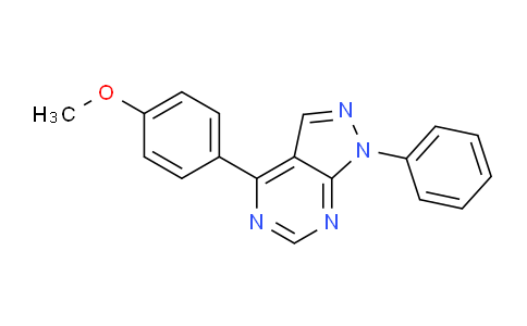 CAS No. 87412-76-8, 4-(4-Methoxyphenyl)-1-phenyl-1H-pyrazolo[3,4-d]pyrimidine