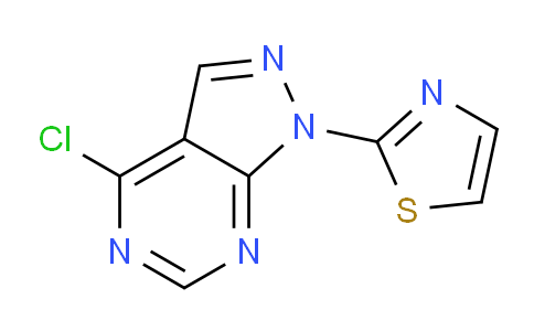 CAS No. 650638-04-3, 2-(4-Chloro-1H-pyrazolo[3,4-d]pyrimidin-1-yl)thiazole