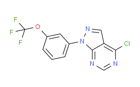 CAS No. 650628-51-6, 4-Chloro-1-(3-(trifluoromethoxy)phenyl)-1H-pyrazolo[3,4-d]pyrimidine