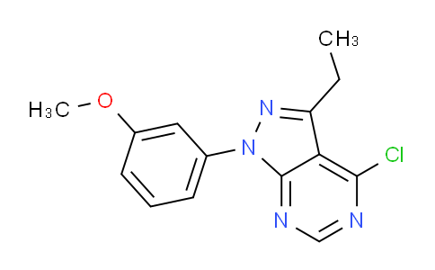CAS No. 650629-00-8, 4-Chloro-3-ethyl-1-(3-methoxyphenyl)-1H-pyrazolo[3,4-d]pyrimidine