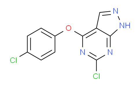CAS No. 6288-98-8, 6-Chloro-4-(4-chlorophenoxy)-1H-pyrazolo[3,4-d]pyrimidine
