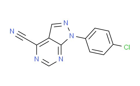 CAS No. 89454-05-7, 1-(4-Chlorophenyl)-1H-pyrazolo[3,4-d]pyrimidine-4-carbonitrile