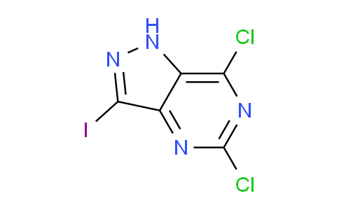 CAS No. 1935431-10-9, 5,7-Dichloro-3-iodo-1H-pyrazolo[4,3-d]pyrimidine