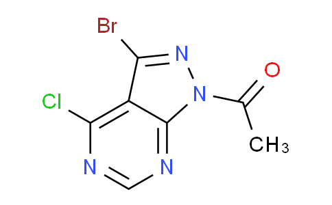 CAS No. 1935904-03-2, 1-(3-Bromo-4-chloro-1H-pyrazolo[3,4-d]pyrimidin-1-yl)ethanone