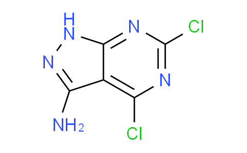 CAS No. 1936436-08-6, 4,6-Dichloro-1H-pyrazolo[3,4-d]pyrimidin-3-amine