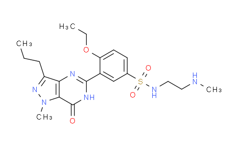 CAS No. 466684-88-8, 4-Ethoxy-3-(1-methyl-7-oxo-3-propyl-6,7-dihydro-1H-pyrazolo[4,3-d]pyrimidin-5-yl)-N-(2-(methylamino)ethyl)benzenesulfonamide