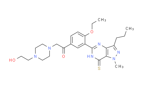 CAS No. 1159977-47-5, 1-(4-Ethoxy-3-(1-methyl-3-propyl-7-thioxo-6,7-dihydro-1H-pyrazolo[4,3-d]pyrimidin-5-yl)phenyl)-2-(4-(2-hydroxyethyl)piperazin-1-yl)ethanone
