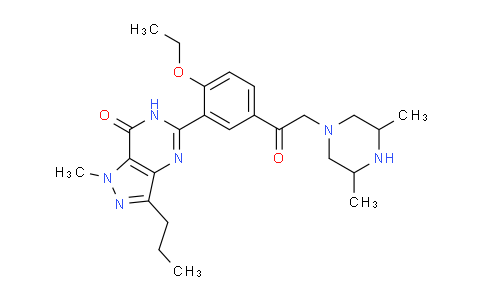 CAS No. 1290041-88-1, 5-(5-(2-(3,5-Dimethylpiperazin-1-yl)acetyl)-2-ethoxyphenyl)-1-methyl-3-propyl-1H-pyrazolo[4,3-d]pyrimidin-7(6H)-one