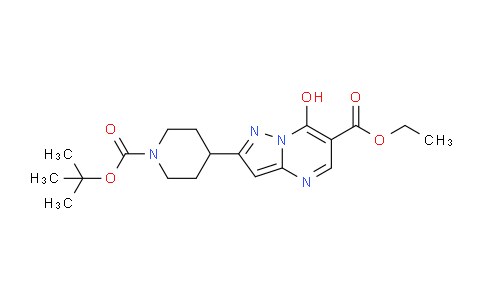 CAS No. 1356338-36-7, Ethyl 2-(1-(tert-butoxycarbonyl)piperidin-4-yl)-7-hydroxypyrazolo[1,5-a]pyrimidine-6-carboxylate