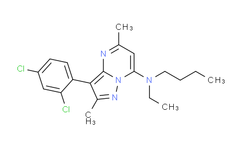 CAS No. 202579-59-7, N-Butyl-3-(2,4-dichlorophenyl)-N-ethyl-2,5-dimethylpyrazolo[1,5-a]pyrimidin-7-amine