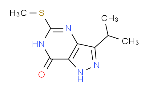 CAS No. 1289139-29-2, 3-isopropyl-5-methylsulfanyl-1,6-dihydropyrazolo[4,3-d]pyrimidin-7-one