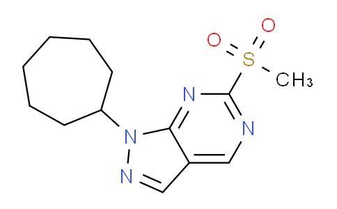 CAS No. 1206679-21-1, 1-cycloheptyl-6-(methylsulfonyl)-1H-pyrazolo[3,4-d]pyrimidine