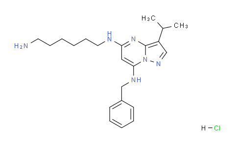 CAS No. 1397219-81-6, N5-(6-Aminohexyl)-N7-benzyl-3-isopropylpyrazolo[1,5-a]pyrimidine-5,7-diamine hydrochloride