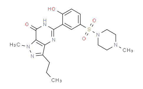 CAS No. 139755-91-2, 5-(2-hydroxy-5-((4-methylpiperazin-1-yl)sulfonyl)phenyl)-1-methyl-3-propyl-1,6-dihydro-7H-pyrazolo[4,3-d]pyrimidin-7-one