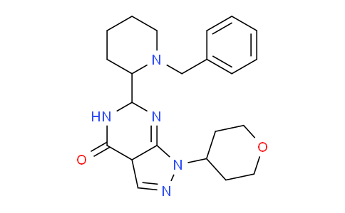 CAS No. 1624260-69-0, 6-(1-Benzylpiperidin-2-yl)-1-(tetrahydro-2H-pyran-4-yl)-5,6-dihydro-1H-pyrazolo[3,4-d]pyrimidin-4(3aH)-one