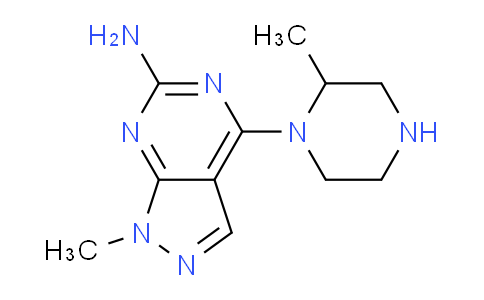 CAS No. 1802489-62-8, 1-Methyl-4-(2-methylpiperazin-1-yl)-1H-pyrazolo[3,4-d]pyrimidin-6-amine