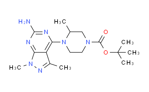CAS No. 1802489-67-3, tert-Butyl 4-(6-amino-1,3-dimethyl-1H-pyrazolo[3,4-d]pyrimidin-4-yl)-3-methylpiperazine-1-carboxylate