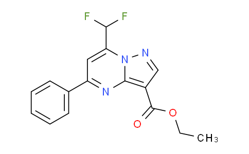 CAS No. 438219-16-0, Ethyl 7-(difluoromethyl)-5-phenylpyrazolo[1,5-a]pyrimidine-3-carboxylate