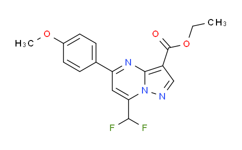 DY778856 | 492433-50-8 | Ethyl 7-(Difluoromethyl)-5-(4-methoxyphenyl)pyrazolo[1,5-a]pyrimidine-3-carboxylate