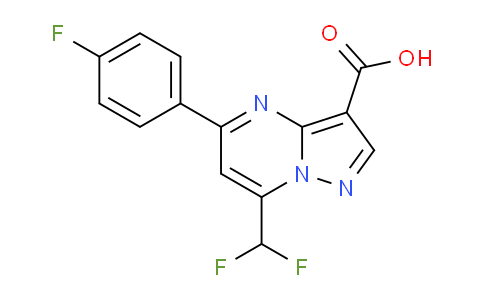 CAS No. 712319-09-0, 7-(Difluoromethyl)-5-(4-fluorophenyl)pyrazolo[1,5-a]pyrimidine-3-carboxylic acid