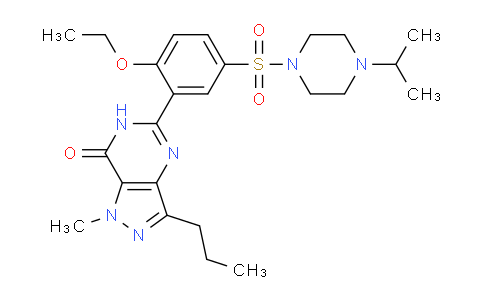 CAS No. 496835-35-9, 5-(2-Ethoxy-5-((4-isopropylpiperazin-1-yl)sulfonyl)phenyl)-1-methyl-3-propyl-1H-pyrazolo[4,3-d]pyrimidin-7(6H)-one