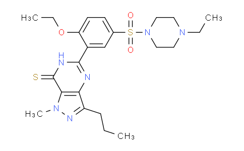 CAS No. 479073-80-8, 5-(2-Ethoxy-5-((4-ethylpiperazin-1-yl)sulfonyl)phenyl)-1-methyl-3-propyl-1H-pyrazolo[4,3-d]pyrimidine-7(6H)-thione