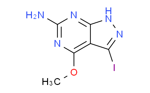 CAS No. 203180-01-2, 3-Iodo-4-methoxy-1H-pyrazolo[3,4-d]pyrimidin-6-amine