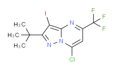 CAS No. 655235-52-2, 2-(tert-Butyl)-7-chloro-3-iodo-5-(trifluoromethyl)pyrazolo[1,5-a]pyrimidine