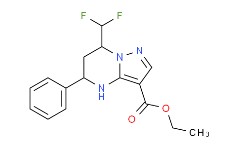 CAS No. 438217-88-0, Ethyl 7-(difluoromethyl)-5-phenyl-4,5,6,7-tetrahydropyrazolo[1,5-a]pyrimidine-3-carboxylate