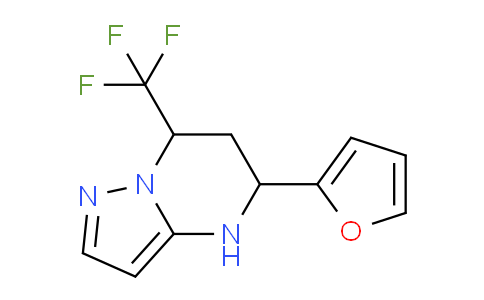 CAS No. 827588-61-4, 5-(Furan-2-yl)-7-(trifluoromethyl)-4,5,6,7-tetrahydropyrazolo[1,5-a]pyrimidine