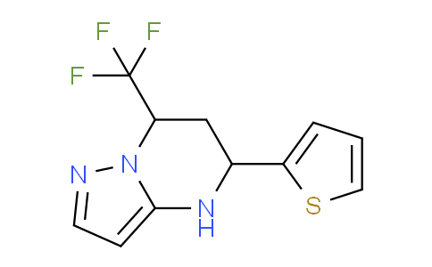 CAS No. 827588-71-6, 5-(Thiophen-2-yl)-7-(trifluoromethyl)-4,5,6,7-tetrahydropyrazolo[1,5-a]pyrimidine