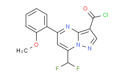 CAS No. 862705-28-0, 7-(Difluoromethyl)-5-(2-methoxyphenyl)pyrazolo[1,5-a]pyrimidine-3-carbonyl chloride