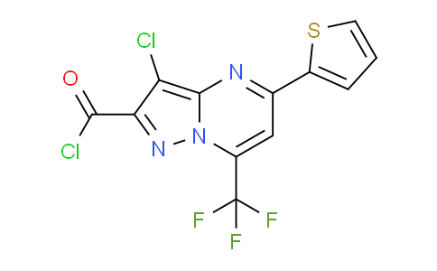 CAS No. 848422-66-2, 3-Chloro-5-(thiophen-2-yl)-7-(trifluoromethyl)pyrazolo[1,5-a]pyrimidine-2-carbonyl chloride