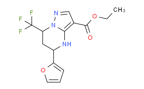 CAS No. 667920-77-6, Ethyl 5-(furan-2-yl)-7-(trifluoromethyl)-4,5,6,7-tetrahydropyrazolo[1,5-a]pyrimidine-3-carboxylate