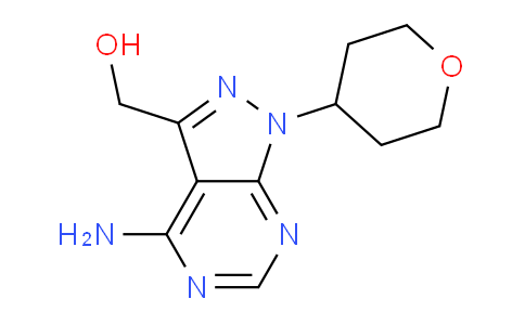 CAS No. 1187974-51-1, [4-Amino-1-(tetrahydropyran-4-yl)-1H-pyrazolo[3,4-d]pyrimidin-3-yl]methanol