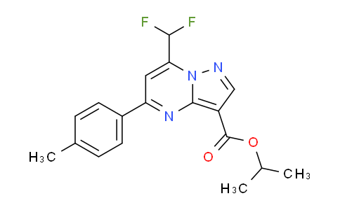 MC778958 | 445230-67-1 | Isopropyl 7-(difluoromethyl)-5-(p-tolyl)pyrazolo[1,5-a]pyrimidine-3-carboxylate