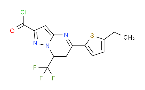 CAS No. 863190-20-9, 5-(5-Ethylthiophen-2-yl)-7-(trifluoromethyl)pyrazolo[1,5-a]pyrimidine-2-carbonyl chloride