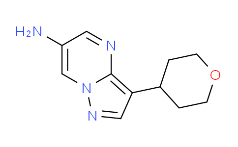CAS No. 1707602-40-1, 3-(Tetrahydro-2H-pyran-4-yl)pyrazolo[1,5-a]pyrimidin-6-amine