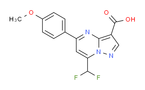 DY778967 | 492434-20-5 | 7-(Difluoromethyl)-5-(4-methoxyphenyl)pyrazolo[1,5-a]pyrimidine-3-carboxylic acid