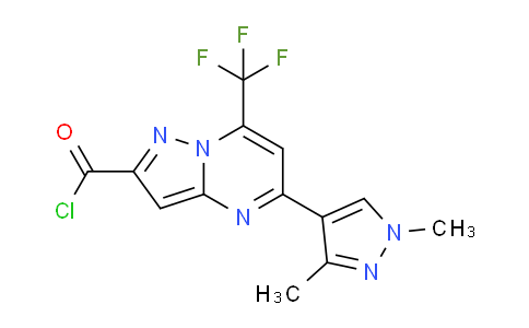 CAS No. 1006481-23-7, 5-(1,3-Dimethyl-1H-pyrazol-4-yl)-7-(trifluoromethyl)pyrazolo[1,5-a]pyrimidine-2-carbonyl chloride