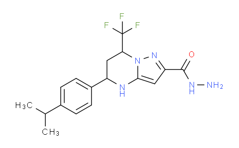 DY778969 | 832739-14-7 | 5-(4-Isopropylphenyl)-7-(trifluoromethyl)-4,5,6,7-tetrahydropyrazolo[1,5-a]pyrimidine-2-carbohydrazide