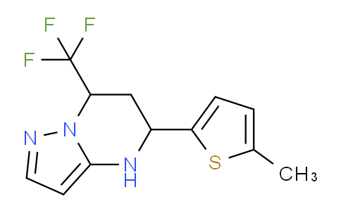 CAS No. 861443-59-6, 5-(5-Methylthiophen-2-yl)-7-(trifluoromethyl)-4,5,6,7-tetrahydropyrazolo[1,5-a]pyrimidine