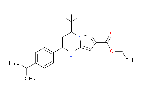 DY778974 | 827594-59-2 | Ethyl 5-(4-isopropylphenyl)-7-(trifluoromethyl)-4,5,6,7-tetrahydropyrazolo[1,5-a]pyrimidine-2-carboxylate