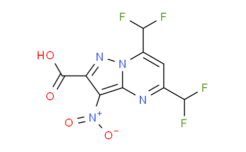 CAS No. 937601-43-9, 5,7-Bis(difluoromethyl)-3-nitropyrazolo[1,5-a]pyrimidine-2-carboxylic acid
