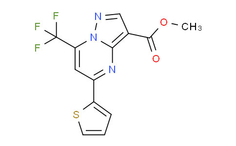 CAS No. 333762-00-8, Methyl 5-(thiophen-2-yl)-7-(trifluoromethyl)pyrazolo[1,5-a]pyrimidine-3-carboxylate