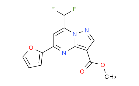 DY778991 | 676249-26-6 | Methyl 7-(difluoromethyl)-5-(furan-2-yl)pyrazolo[1,5-a]pyrimidine-3-carboxylate