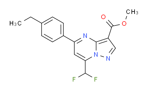 CAS No. 1018125-25-1, Methyl 7-(difluoromethyl)-5-(4-ethylphenyl)pyrazolo[1,5-a]pyrimidine-3-carboxylate