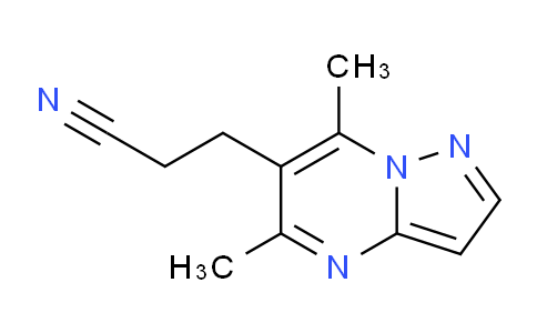 CAS No. 828299-06-5, 3-(5,7-Dimethylpyrazolo[1,5-a]pyrimidin-6-yl)propanenitrile